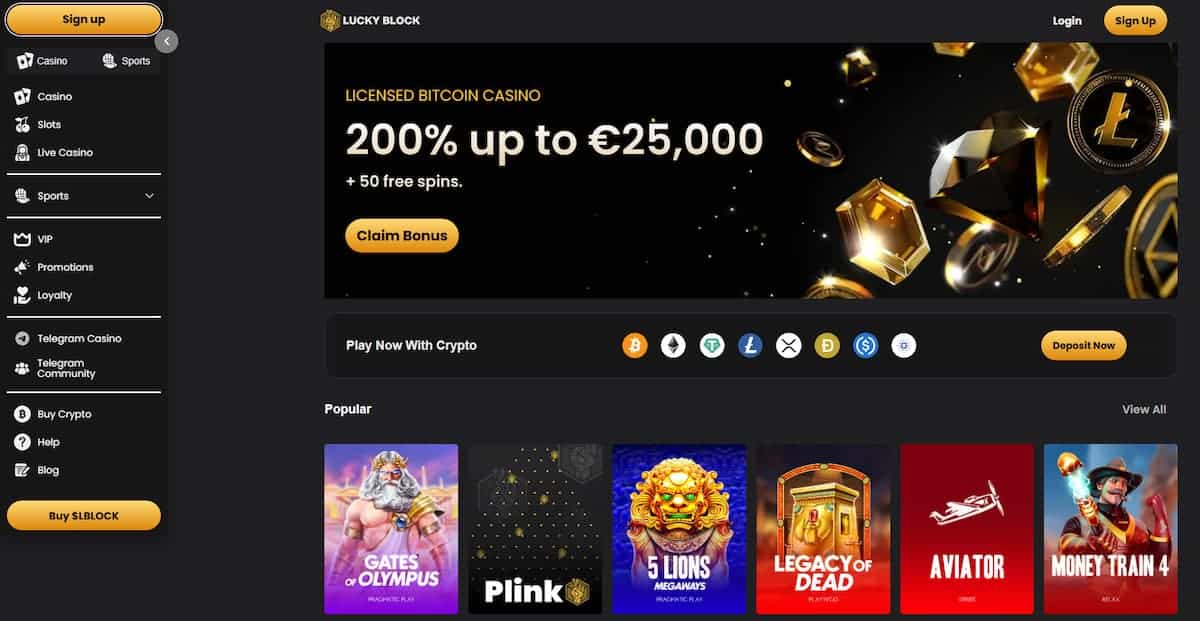 Lucky Block Casino – Beste voor anonieme registratie en snelle uitbetalingen