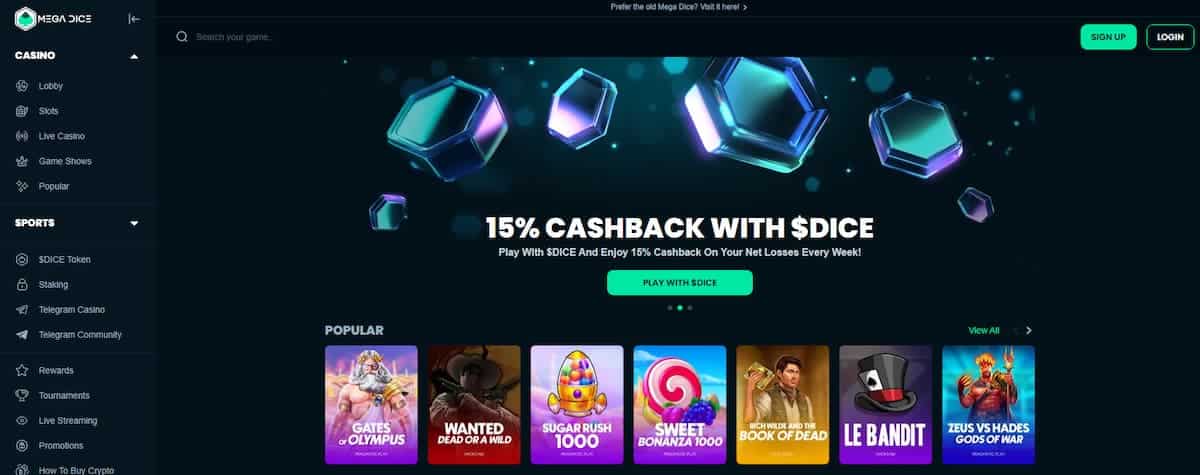 Mega Dice Casino – Beste voor spelaanbod en crash games